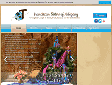 Tablet Screenshot of alleganyfranciscans.org